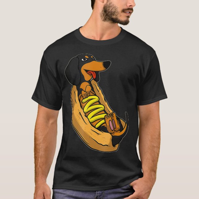 Funny Dackel Würstchen Wursthund T-Shirt (Vorderseite)