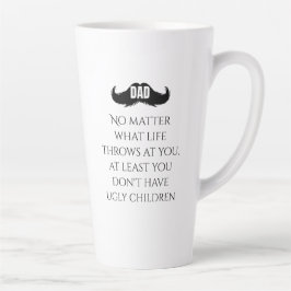 Funny Dad Quote Mustache Art Milchtasse