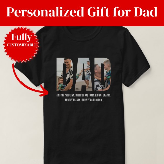 Funny Dad T-Shirt Fixer of Problems King of Snacks (Funny Dad T-Shirt – Fixer of Problems & King of Snacks)