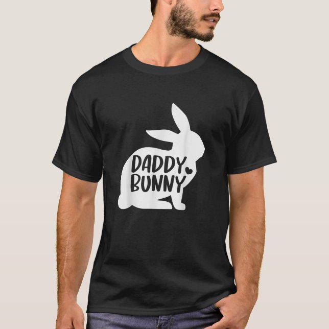 Funny Daddy Bunny Ostergeschenke für Vater erwachs T-Shirt (Vorderseite)