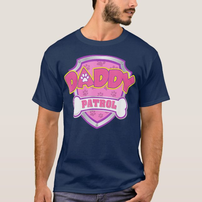 Funny Daddy Patrol Hund Mama Vater für Männer Frau T-Shirt (Vorderseite)