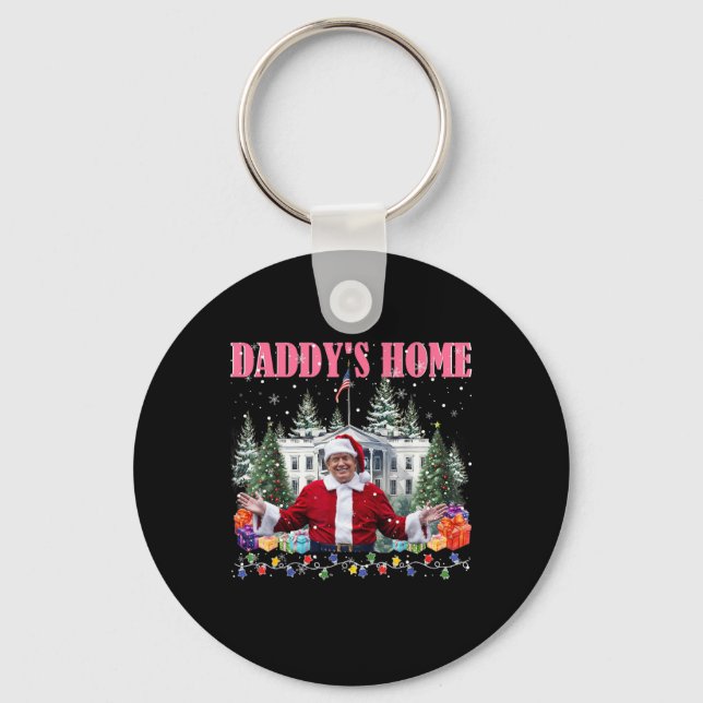 Funny Daddy's Home Trump Pink 2024 Take America Ck Schlüsselanhänger (Vorderseite)
