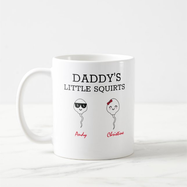 Funny Daddy's kleinen quietts 2 kids Coffee Tasse (Links)
