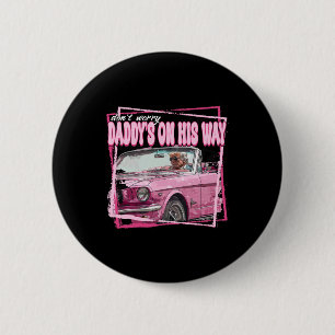 Funny Daddys Zuhause Trump Pink 2024 Nimm America Button