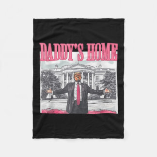 Funny Daddys Zuhause Trump Pink 2024 Nimm America  Fleecedecke