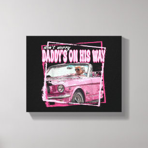 Funny Daddys Zuhause Trump Pink 2024 Nimm America  Leinwanddruck