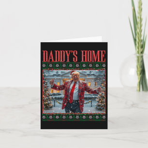 Funny Daddys Zuhause Trump Ugly Christmas Sweater  Karte