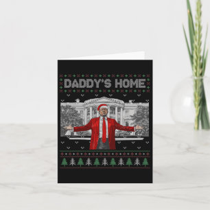 Funny Daddys Zuhause Trump Ugly Christmas Sweater  Karte