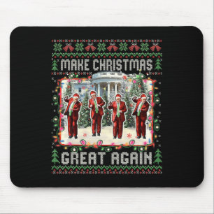 Funny Daddys Zuhause Trump Ugly Christmas Sweater Mousepad
