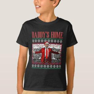 Funny Daddys Zuhause Trump Ugly Christmas Sweater T-Shirt