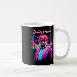Funny Daddys Zuhause White House Trump Pink 2024 Kaffeetasse