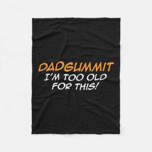 Funny Dadgummit Phrase Birthday Graphic Fleecedecke
