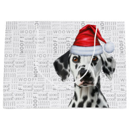 Funny Dalmatian Christmas Dog Holiday Große Geschenktüte