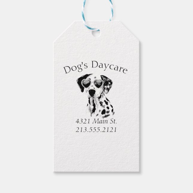 Funny Dalmatiner Dog Business Geschenkanhänger (Vorderseite)