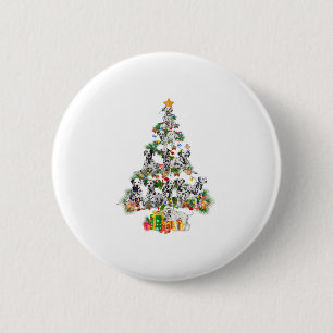 Funny Dalmatiner Dog Frohe Weihnachten Tre Button