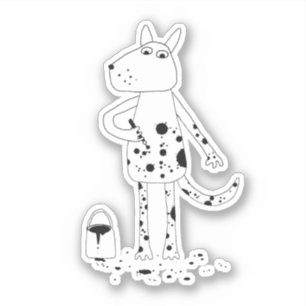 Funny Dalmatiner Dog Sticker