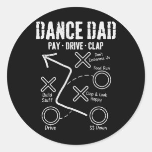 Funny Dance Vater Competition Proud Dance Vater Va Runder Aufkleber
