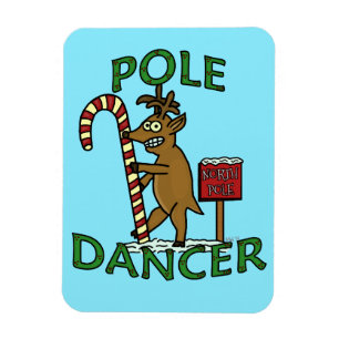 Funny Dancer Christmas Rentier Pub Magnet
