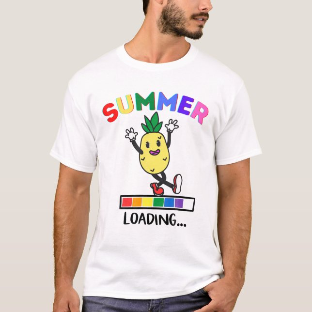 Funny Dancing Ananas Sommer Loading Ananas T-Shirt (Vorderseite)