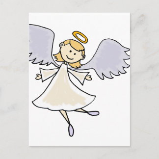 Funny Dancing Angel Cartoon Postkarte