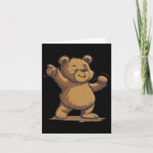 Funny Dancing Brown Bär für Liebhaber Karte