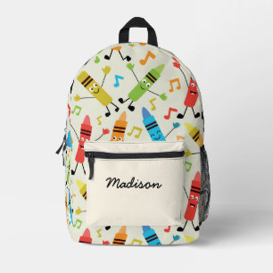 Funny Dancing Crayons mit maßgeschneiderten Musikn Bedruckter Rucksack