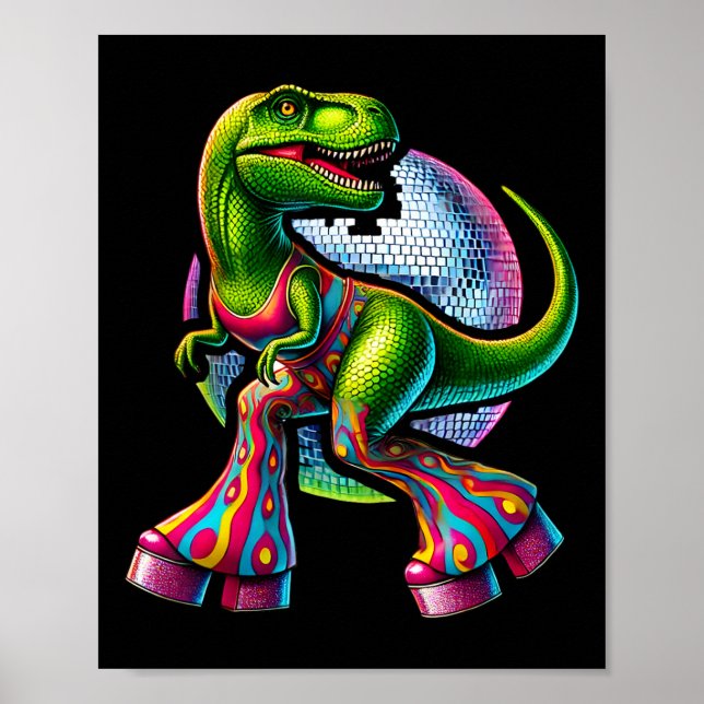 Funny Dancing Dinosaur  Poster (Vorne)
