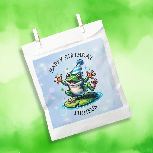Funny Dancing Frog Personalisiert Geburtstag Geschenktütchen (Von Creator hochgeladen)