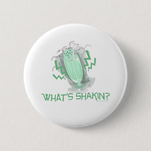 Funny Dancing Milkshake Cartoon Design Button