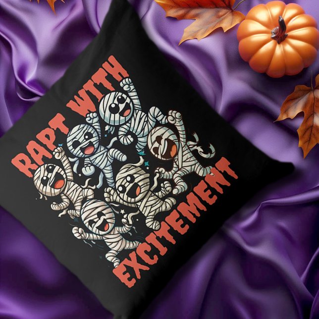 Funny Dancing Mummies Rapt mit Spannung Kissen (Funny Dancing Mummies Rapt with Excitement Throw Pillow Cover Photo)