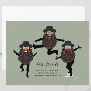 FUNNY Dancing RABBI Personalisiert mit Text