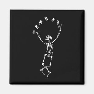Funny Dancing Skeleton Dental Hygienic Tooth Dent Magnet