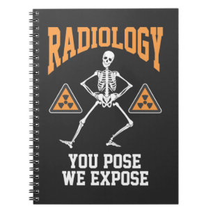 Funny Dancing Skeleton Xray Radiology Spaß Notizblock