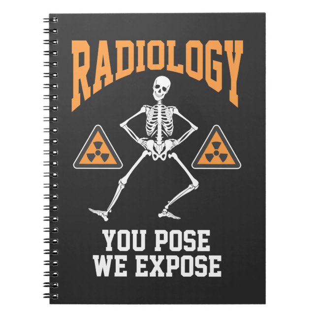 Funny Dancing Skeleton Xray Radiology Spaß Notizblock (Vorderseite)
