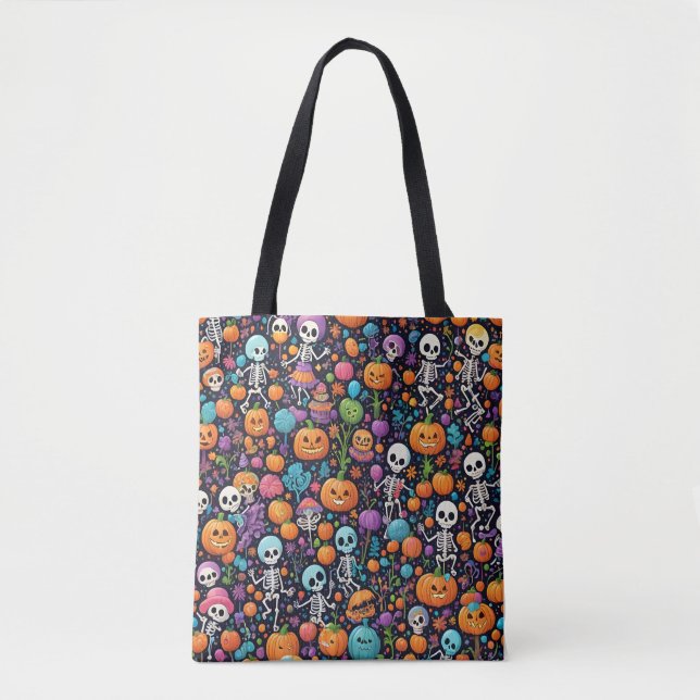 Funny Dancing Skeletts Halloween-Tasche Tasche (Vorderseite)