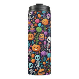 Funny Dancing Skeletts Halloween Thermal Tumbler Thermosbecher