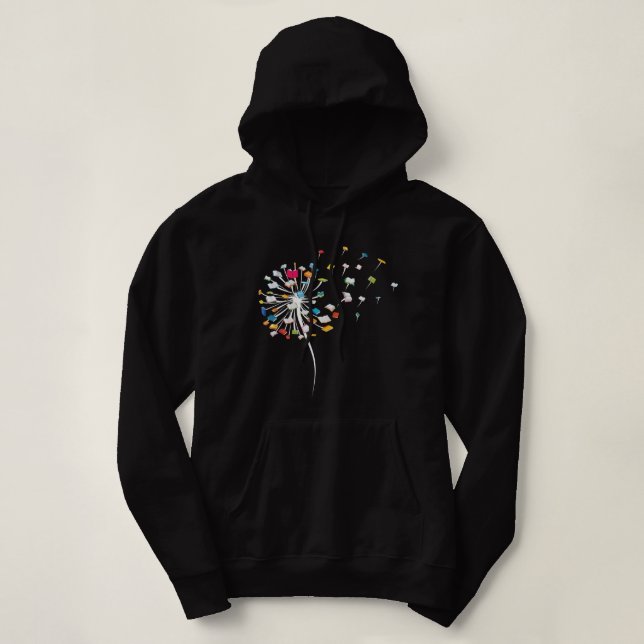 Funny Dandelion Books Geschenk zum Lesen von Fraue Hoodie (Design vorne)