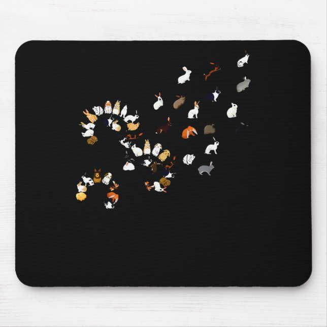 Funny Dandelion Bunny Flower  Mousepad (Vorne)