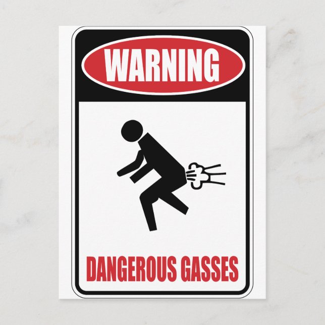 Funny Dangerous Gasses Postkarte (Vorderseite)