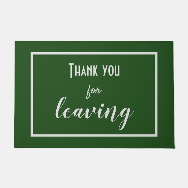 Funny "Danke, dass du Verlassen hast" Introvertier Fußmatte (Vorderseite)
