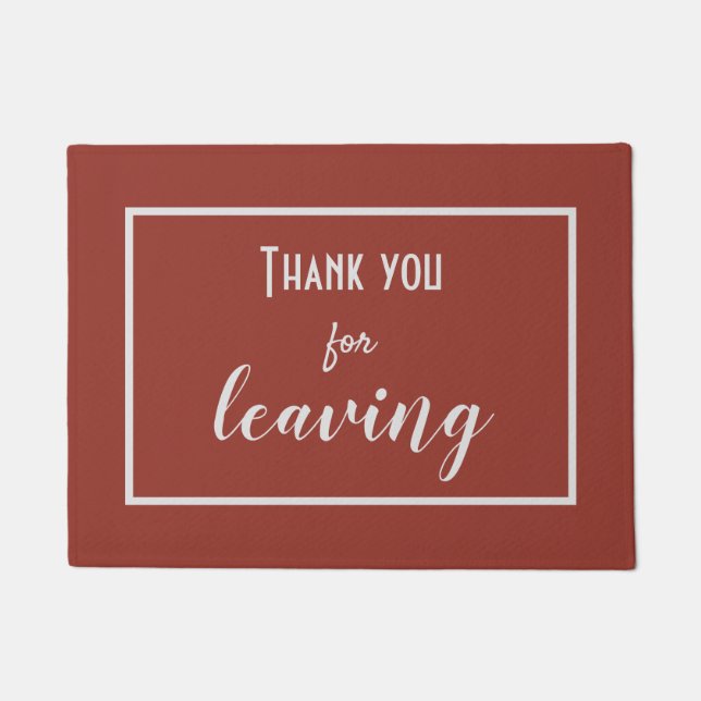 Funny "Danke, dass du Verlassen hast" Introvertier Fußmatte (Vorderseite)