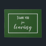 Funny "Danke, dass du Verlassen hast" Introvertier Fußmatte<br><div class="desc">Fügen Sie eine humorvolle (aber stilvolle) Touch zu Ihrer Tür mit dieser "Danke, dass Sie Verlassen haben" lustige Tür. Die schlichte, elegante Typografie macht die freche Botschaft deutlich: Introvertierte sind glücklich, dich zu sehen, aber noch glücklicher, wenn du verlasse. Ein perfektes Geschenk für introvertierte und antisoziale. Diese moderne Begrüßungsmatte, die...</div>