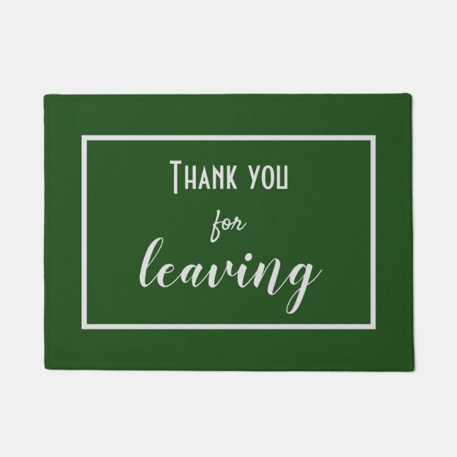 Funny "Danke, dass du Verlassen hast" Introvertier Fußmatte (Vorderseite)