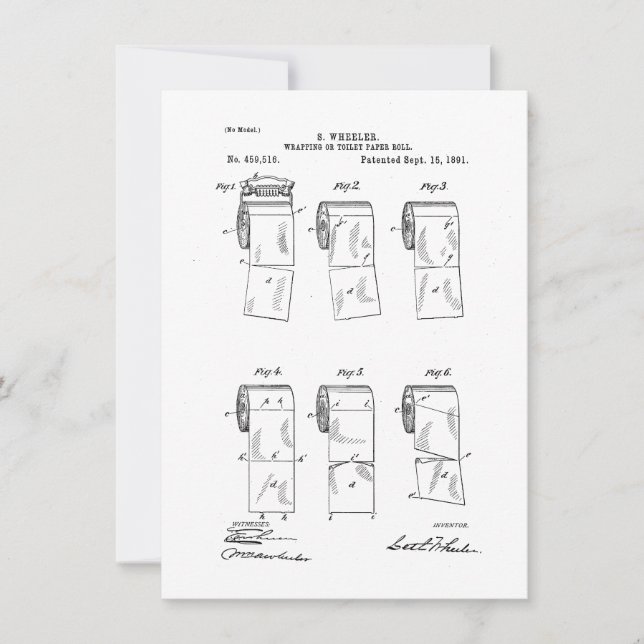 Funny danke Karte, Toilettenpapier Patent (Vorderseite)