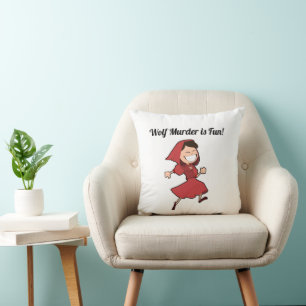 Funny Dark Fairy Tale Little Red Riding Hood Kissen