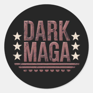 Funny DARK MAGA 2024 Runder Aufkleber