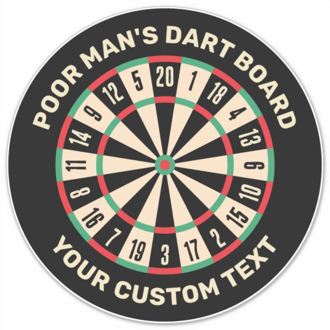 Funny Dart Board Aufkleber (Vorderseite)