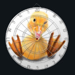 Funny Dart Board mit Happy Yellow Duck - Lächeln Dartscheibe<br><div class="desc">Funny Dartboards mit Yellow Duck Playful Wink Happy Lächeln Cartoon Zeichnend - Wählen / Fügen Sie Ihren einzigartigen Text / Schriftart / Farbe - Make Your Special Gift - Vergrössern und verschieben oder entfernen und hinzufügen / Bild mit Anpassungs-Tool ! - Zeichn und Design von MIGNED. Sie können meine Designs...</div>