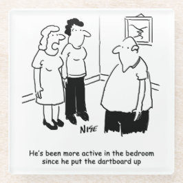 Funny Dart Player Geschenk. Funny Glasuntersetzer