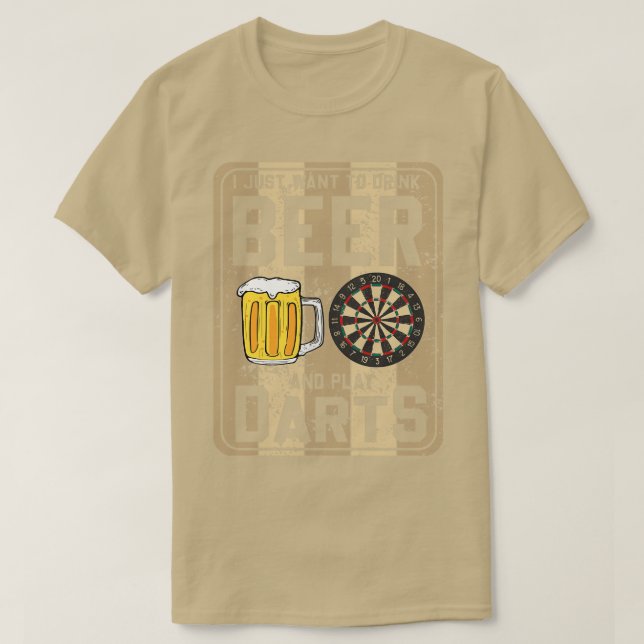 Funny darts beer saying darts motif dart player gi T-Shirt (Design vorne)
